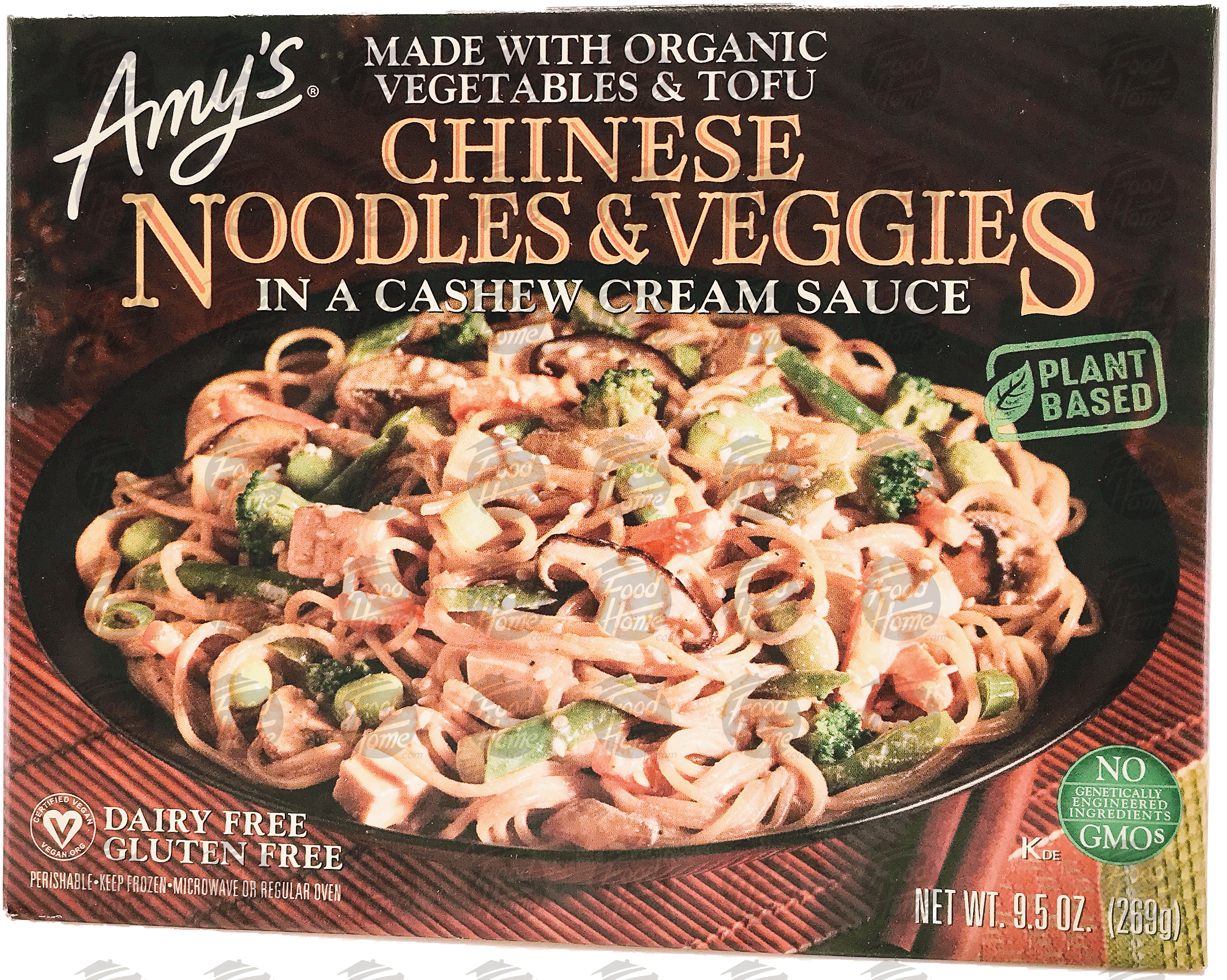 Amy's  chinese noodles & veggies in cashew cream sauce, frozen bowl Full-Size Picture